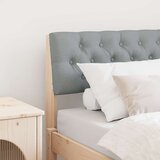 vidaXL Tapecirano vzglavje Svetlo siva 75 cm Masivno borovo les | Shoptok.si