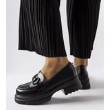 Gemre Black moccasins with a black buckle Morubio | Shoptok.si