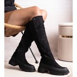 Gemre Black boots on a massive heel Lily of the Valley | Shoptok.si