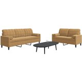 vidaXL 2-dijelni set sofa s jastucima smeđi baršunasti Cijene