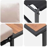  Sjedeća garnitura za vrt 2 pcs Sivo-smeđa Čelik | shoptok.hr