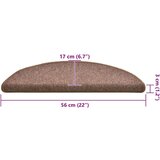 vidaXL Podloge za stopnice 30 kosov rjave barve 56x17x3 cm | Shoptok.si