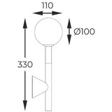 Zuma line W0574-01B-SDFZ - zidno svetlo arcturus 1xG9/4W/230V crna | Eponuda.com