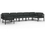  Vrtna sedežna garnitura 7-delna z blazinami aluminij antracit - - antracit siva - 40.65 - N/A - | Shoptok.si