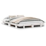 Furnova Posteljni okvir brez vzmetnice bel 140x190 cm trdna borovina, (21937546) | Shoptok.si