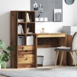 vidaXL Miza s shrambo Stari les Inženirski les | Shoptok.si