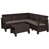 Keter vrtna kotna garnitura CORFU II RELAX, rjava/ sivo rjava | Shoptok.si
