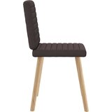  Jedilni stoli 6 kosov temno rjavo blago, (21832382) | Shoptok.si