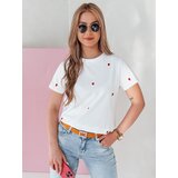 DStreet T-shirt damski oversize w serca ROMAFINA biały | ePonuda.com