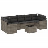 Maison Chic Seti vrtnega pohištva - Vrtna garnitura - Vrtni pohištvo set 8-delna z blazinami siv poli ratan, (21800303) | Shoptok.si
