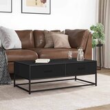  Stolić za kavu crni 100 x 50 x 35 cm konstruirano drvo i metal | Eponuda.ba