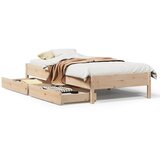 Maison Chic Posteljni okvir - Enojna postelja - Postelja za odrasle brez vzmetnice 90x190 cm trdna borovina-J6636, (21773168) | Shoptok.si