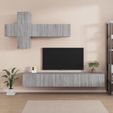 The Living Store Komplet TV omaric 7-delni siv sonoma konstruiran les - Komplet TV Omaric, (21374377) Cene