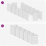  Povišeni vrtni krevet Antracit 400 x 40 x 55 cm | shoptok.hr