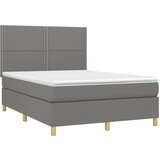  Box spring s madracem LED tamnosivi 140x190 cm tkanina | shoptok.hr