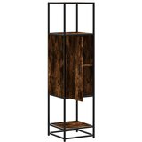  Visoka ploča dimljeni hrast 35,5x35x139cm izrađeno drvo i metal | shoptok.hr