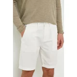 Guess Lanene kratke hlače ECO LINEN bela barva, M4GB59 WG8B0