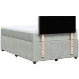 Box spring krevet s madracem svjetlosivi 120x200 cm baršunasti | shoptok.hr