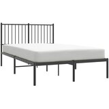  Metalni okvir za krevet s uzglavljem crni 120x200 cm | shoptok.hr