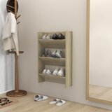 vidaXL Stenska omara za čevlje sonoma hrast 60x18x90 cm iverna plošča Cene