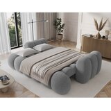 ELTAP Siva raztegljiva sedežna garnitura iz tkanine bouclé 256 cm Cotonn – | Shoptok.si