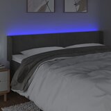  LED uzglavlje tamnosivo 183x16x78/88 cm baršunasto | shoptok.hr