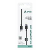 Swissten iPEAX KABEL TEXTILE USB-C/LIGHTNING 1,5M, 30W, USB 2.0 crni | shoptok.hr