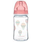 Canpol baby flašica 240ml široki vrat, pp - easy start- clouds - pink Cene
