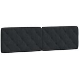 vidaXL Vzglavna stranica črna 180 cm žamet | Shoptok.si