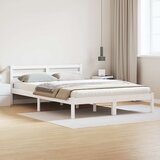 Krevet s uzglavljem Bijela 140x220 cm Masivno drvo bor | shoptok.hr