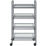 vidaXL 4-nadstropni kuhinjski voziček siv 46x26x85 cm železo | Shoptok.si