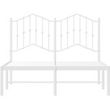  Metalni okvir za krevet s uzglavljem bijeli 120x200 cm | shoptok.hr