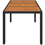 vidaXL Vrtni stol s drvenom pločom crni 150 x 90 x 75 cm od poliratana | shoptok.hr