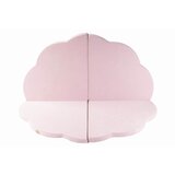 MeowBaby zložljiva igralna podloga oblak 160x160 cm igralna podloga za otroke, žamet, Roza, (21333880) | Shoptok.si