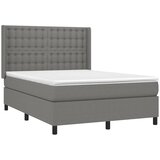  Krevet box spring s madracem LED tamnosivi 140x200 cm tkanina | shoptok.hr