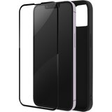 AVIZAR iPhone 14 Plus Full Protection, mat crn silikonski ovitek kaljeno steklo 9H crn obris, (20714608) Cene