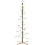  Metalna božićna jelka KUOPIO 180 cm Topla bijela Čelik Crna - 180 cm Crna s LED svjetlima | shoptok.hr