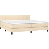  box spring s madracem LED krem 200x200 cm od tkanine | shoptok.hr