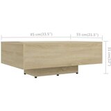  Klubska mizica sonoma hrast 85x55x31 cm iverna plošča, (20625652) | Shoptok.si