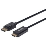 Manhattan HDMI priključni kabel 300.00 cm 153188 crna [1x muški konektor displayport - 1x muški konektor HDMI] | Eponuda.ba