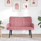  Kauč za dvoje Ružičasta 115 x 61 x 87 cm Baršun | shoptok.hr