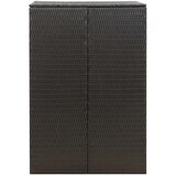  Spremište za kantu za smeće crno 70 x 80 x 117 cm od poliratana | Eponuda.ba