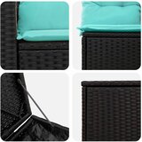  Set sofe 7 kom. Crna i Plava 55 x 55 x 69 cm 237,5 x 237,5 x 85 cm | Shoptok.si