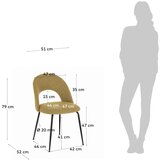 Kave Home Gorčično rumen jedilni stol Mahalia – | Shoptok.si