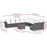  11-dijelni vrtni set s jastucima crni poliratan | shoptok.hr