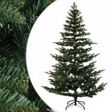  Umjetno božićno drvce s nogom 150 cm 150 LED lampica - Zelena 150 cm s LED svjetlima | shoptok.hr