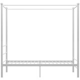 Okvir za krevet s nadstrešnicom bijeli metalni 100 x 200 cm | shoptok.hr