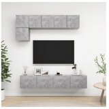  5-dijelni set TV ormarića siva boja betona od iverice | shoptok.hr