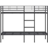 vidaXL Krevet na kat bez madraca crni 80x200 cm čelik | shoptok.hr