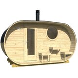 Male kuće Vanjska sauna FORSSA 400 × 235 cm sa šindrom | shoptok.hr